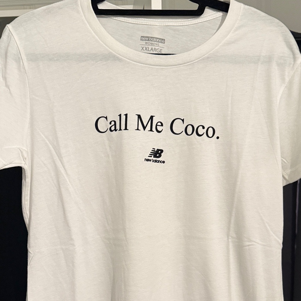 New Balance White 'Call Me Coco' Tee